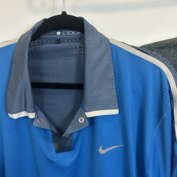 Lot Of 2 Nike Tiger Woods Collection Perforated Panel Golf Polo Mens XL 585783 - Picture 4 of 12